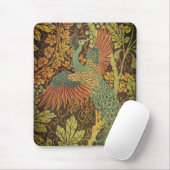 Peacock en oakleaf florale Victoriaans jacquard Muismat (Met muis)