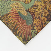 Peacock en oakleaf florale Victoriaans jacquard Th Fleece Deken (Hoek)