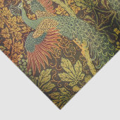 Peacock en oakleaf florale Victoriaans jacquard Tissuepapier (Detail)
