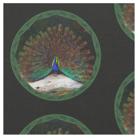 Peacock en Peacock Butterfly Stof (Close Up)