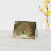 Peacock en Peacock Vlinder, Kunstillustratie Kaart (Gele Bloem)