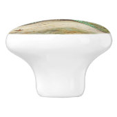 Peacock en Peacock Vlinder, Kunstillustratie Keramische Knop (Zijkant)