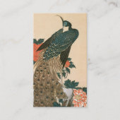 Peacock en pioenen door Hiroshige bruiloft Informatiekaartje (Voorkant)