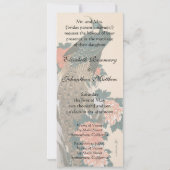 Peacock en pioenen door Hiroshige bruiloft Kaart (Achterkant)