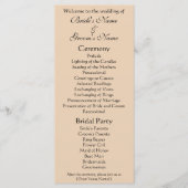 Peacock en pioenen door Hiroshige bruiloft Programmakaart (Voorkant)