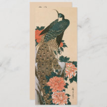 Peacock en pioenen door Hiroshige bruiloft