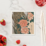Peacock en pony's van Hiroshige, Japanse kunst Servet<br><div class="desc">Peacock en Peonies (vroege jaren 1840) van kunstenaar: Andō Hiroshige is een Japans schilderij van kunsthout. Aziatische kunst met een mooie pauw-vogel met pony-bloemen in bloei. Dit afbeelding kwam oorspronkelijk uit een houtafdruk. Over de kunstenaar: Utagawa Hiroshige (歌 川 広 重) (ook bekend als Andō) (1797-1858) was een Japanse ukiyo-e...</div>