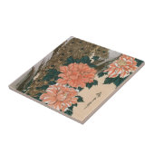 Peacock en pony's van Hiroshige, Japanse kunst Tegeltje (Zijkant)