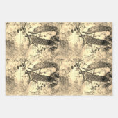 Peacock en Roze Magnolia Langere  Ephemera Inpakpapier Vel (Voorkant 3)