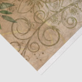 Peacock en Roze Magnolia Langere  Ephemera Tissuepapier (Detail)