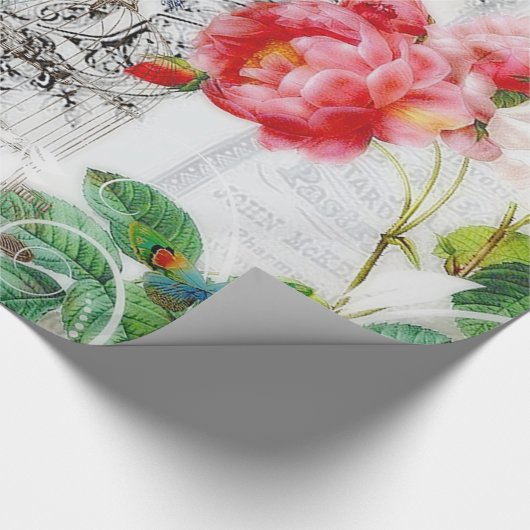 Peacock en rozen cadeaupapier (Hoek)