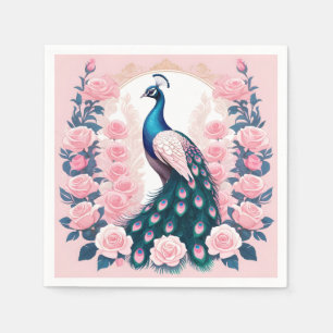 Peacock en Rozen Servet