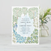 Peacock en uitnodiging tot het wekken van wilde br (Staand voorkant)