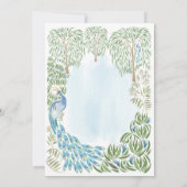 Peacock en uitnodiging tot het wekken van wilde br (Achterkant)