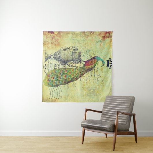 Peacock en urn wandkleed (In Situ (horizontaal))