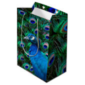 Peacock en Veer Medium Cadeauzakje (Achterkant Gekanteld)