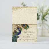 Peacock en veren Formele DIY Folders Tent Kaarten (Staand voorkant)
