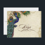 Peacock en veren Formele RSVP-responscarrière RSVP Kaartje<br><div class="desc">PAPIERSELECTIE: Dit wordt getoond op basispapier, een andere geweldige keuze zou zijn "metallisch ijs", een schoon wit, parelachtig onderzees oppervlak. Het zou ook mooi zijn op "Champagne Metallic" linen, vilt of een van de andere keuzes. COLOR PALETTE: crème, tan, royal blue, green, and roest. ONTWERP: Deze antiek geïnspireerde RSVP-reactiekaart is...</div>