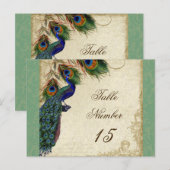 Peacock en veren Formele weddenschappen Briefkaart (Voorkant / Achterkant)