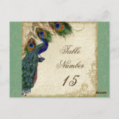 Peacock en veren Formele weddenschappen Briefkaart (Achterkant)