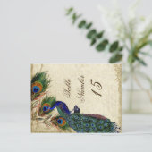 Peacock en veren Formele weddenschappen Briefkaart (Staand voorkant)