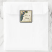 Peacock en veren Plechtige Labels voor zegels (Tas)