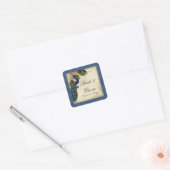 Peacock en veren Plechtige Labels voor zegels (Envelop)
