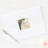 Peacock en veren Plechtige Labels voor zegels (Envelop)