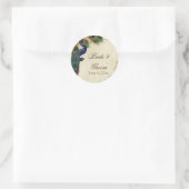 Peacock en veren Plechtige Labels voor zegels (Tas)
