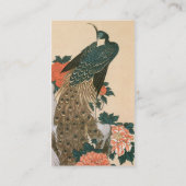 Peacock en volken door Ando Hiroshige Visitekaartje (Achterkant)