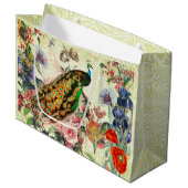 PEACOCK EN WILLIAM MORRIS GESCHENKZAK GROOT CADEAUZAKJE (Voorkant Gekanteld)