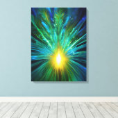  Peacock Energy Frequency Abstract for the Premium Canvas Afdruk (Insitu (Houten vloer))