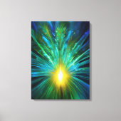  Peacock Energy Frequency Abstract for the Premium Canvas Afdruk (Voorkant)