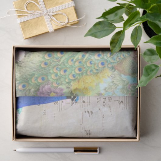 Peacock Ephemera 5 Tissuepapier (Geschenk)