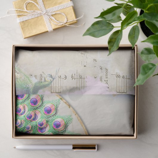 Peacock Ephemera 6 Tissuepapier (Geschenk)