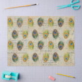 Peacock Ephemera Complimentary Decoupage Paper Tissuepapier (Craft)