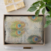 Peacock Ephemera Complimentary Decoupage Paper Tissuepapier (Geschenk)