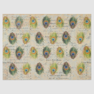 Peacock Ephemera Complimentary Decoupage Paper Tissuepapier