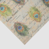 Peacock Ephemera Complimentry Decoupage Paper Tissuepapier (Detail)