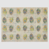 Peacock Ephemera Complimentry Decoupage Paper Tissuepapier (Voorkant)