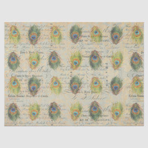 Peacock Ephemera Complimentry Decoupage Paper Tissuepapier