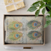 Peacock Ephemera Complimentry Decoupage Paper Tissuepapier (Geschenk)
