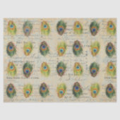 Peacock Ephemera Complimentry Decoupage Paper Tissuepapier (Voorkant)