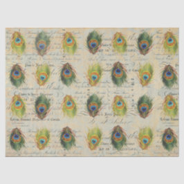 Peacock Ephemera Complimentry Decoupage Paper Tissuepapier