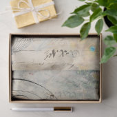 Peacock Ephemera Decoupage Paper left Tissuepapier (Geschenk)