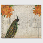 Peacock Ephemera-ontkoppelpapier Cadeaupapier (Vlak)