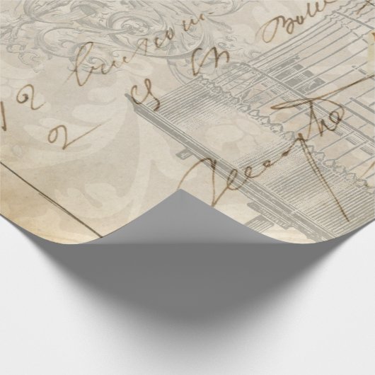 Peacock Ephemera-ontkoppelpapier Cadeaupapier (Hoek)