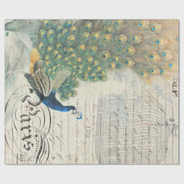 Peacock Ephemera-ontkoppelpapier Cadeaupapier