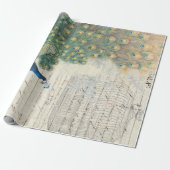 Peacock Ephemera-ontkoppelpapier Cadeaupapier (Uitgerold)