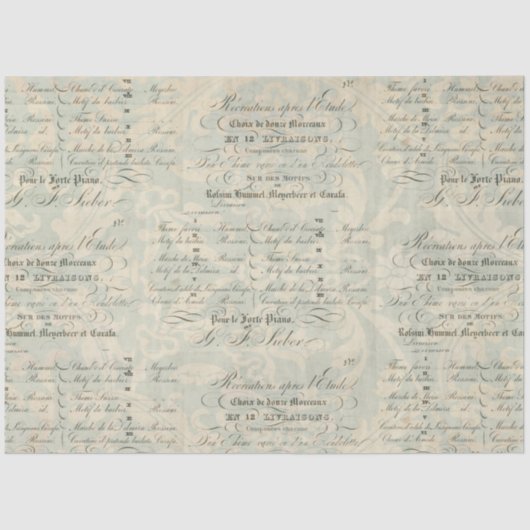 Peacock Ephemera-ontvlechtingspapier Tissuepapier (Voorkant)